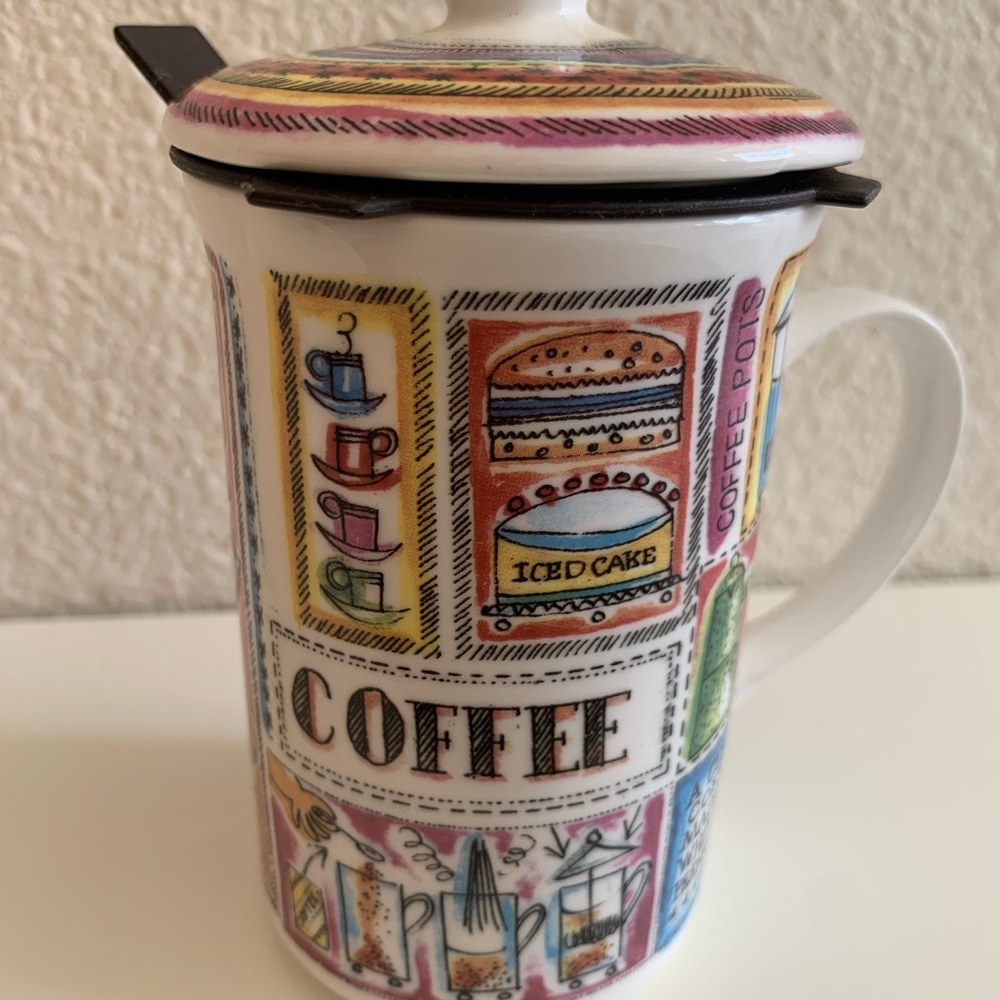 George Multicolor Coffee French Press Mug